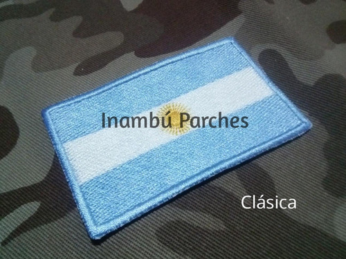 Parche Bandera Argentina C/abrojo Táctica Bordado