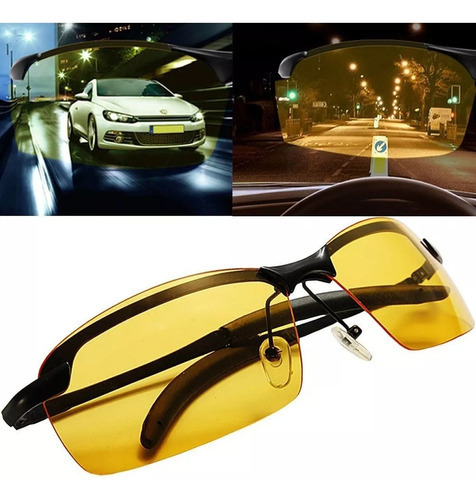 Lentes de visión nocturna: protector de conducción, color de la montura: negro, color de la lente: amarillo