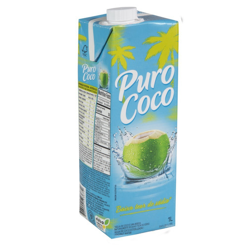 Água de Coco Esterilizada Puro Coco Caixa 1l | MercadoLivre