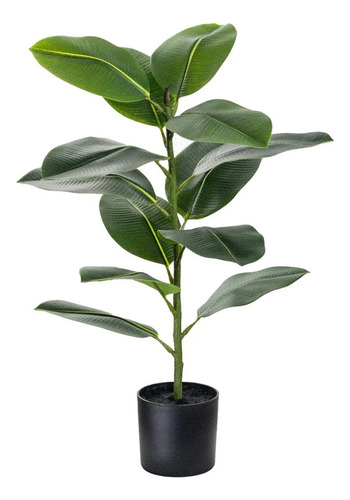 Planta Ficus Elástica Gomero Artificial 70cm Calidad Premium