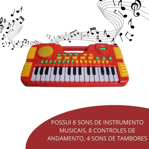 Piano Musica Infantil Teclado Musical 8 Sons Instrumentos Musicais