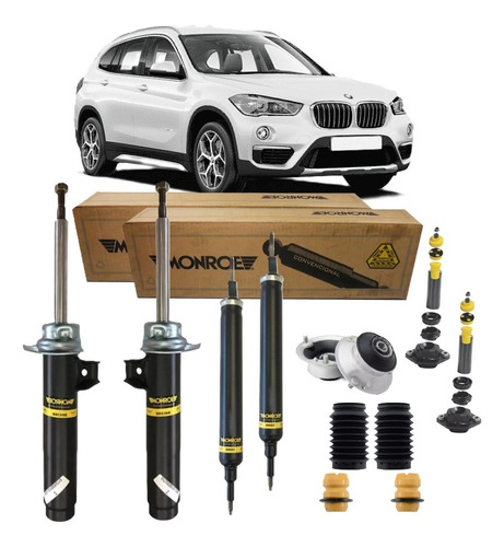 4 Amortecedores Bmw X1 Xdrive (4x4) 2013 2014 2015 + Kits