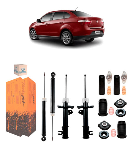 4 Amortecedor Cofap +4 Kit C. Sampel Grand Siena 13 14 15 16