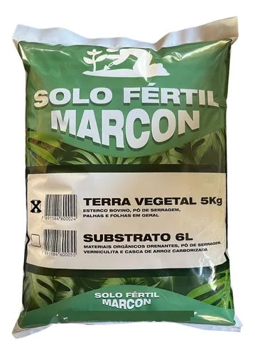 Terra Vegetal 5kg Orgânica Para Jardins Horta E Vasos