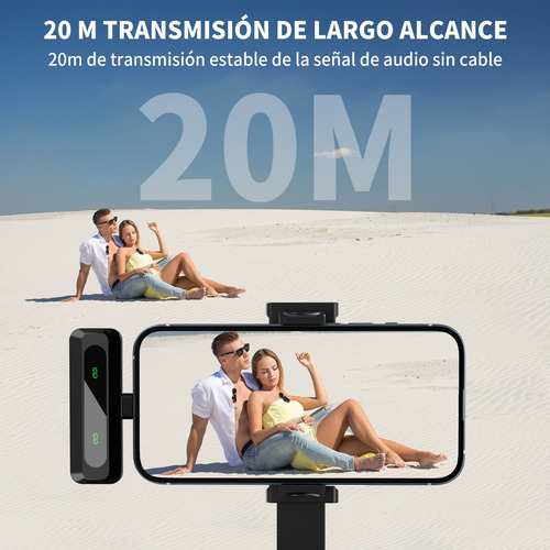 Micrófono Lavalier Inalámbrico Para iPhone iPad Y Android