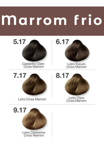  Coloração Itallian Color Professional | 60g | Marrom Frio Tom 7.17 Loiro Cinza Marrom