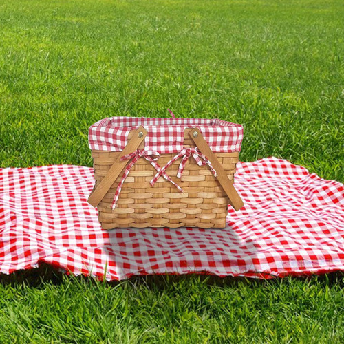 Cesta De Picnic, Cesta De Flores Con Forro, Cesta De Pan L