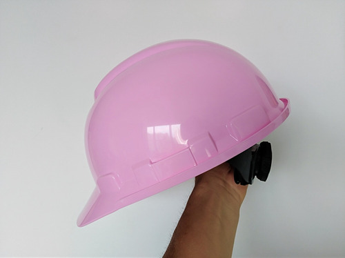 Casco De Seguridad Rosado Nuevo Protección Cabeza Ingeniera