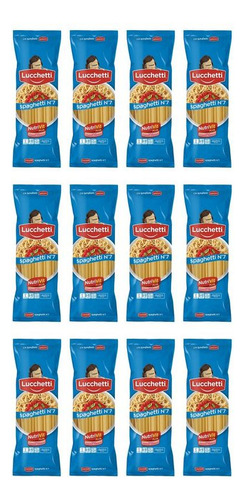 Pack X12u Fideos Lucchetti Spaghetti N°7 500g