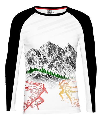 Playera Jersey Full Print Deporte Extremo Corredor Montañas 