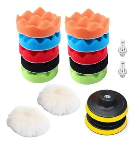 14 Pcs Kit Almohadilla Pulido Con Taladro Espuma 3 Pulgadas