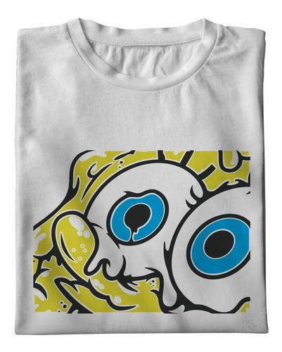 Remera Diseño Bob Esponja Algodón Estampada En Vinilo