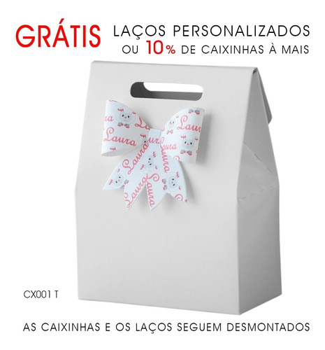25 Caixinha Mod Sacolinha Suspiro Lembrancinha Personalizad