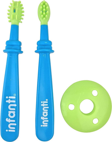 Set De Higiene Dental Infanti 3 Pzas Cepillo Msajeador