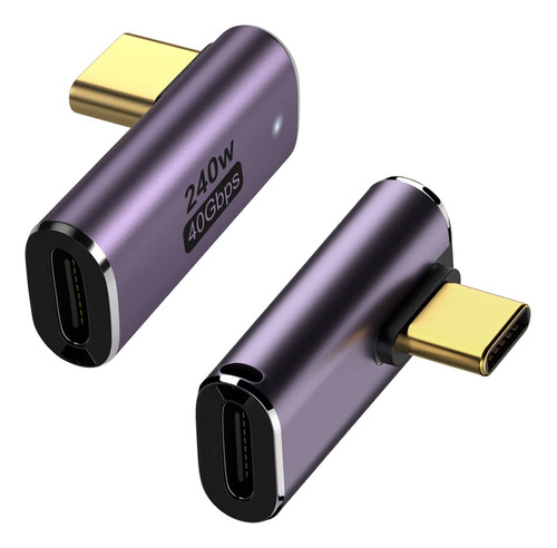 Areme Adaptador Usb C De 90 Grados De 240 W (paquete De 2),