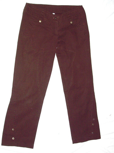 Aurojul-pantalon Sport Capri Largo-impecable-marron Oscuro