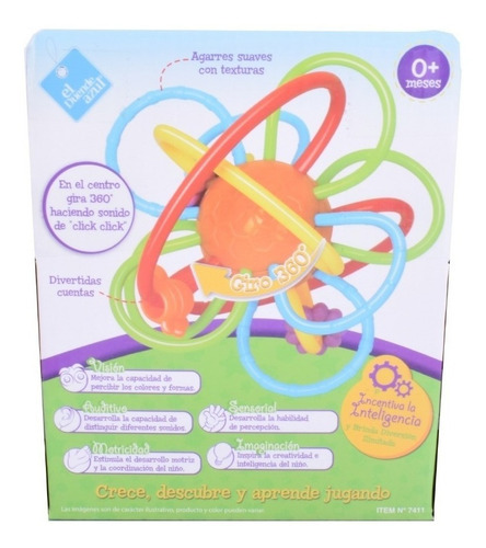 Imagen 6 de 8 de Sonajero Multiagarre Para Bebe El Duende Azul Jeg 7411