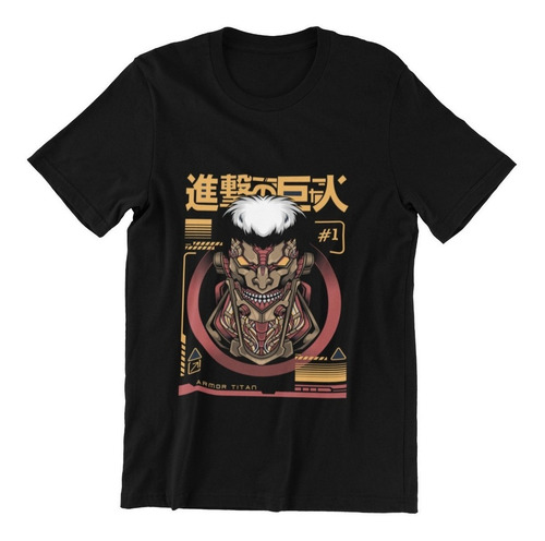 Polera Unisex Attack On Titan Anime Armor Algodon Estampado