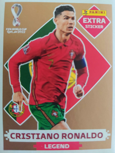 Extra Sticker Bronce Cristiano Ronaldo Figuirta Qatar Legend