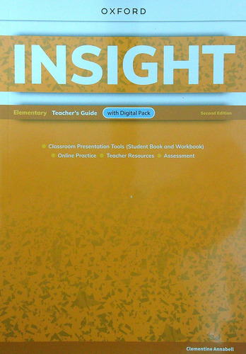 Insight Elementary 2/Ed.- Teacher's Guide + Digital Pack, de Annabell, Clementine. Editorial Oxford University Press, tapa blanda en inglés internacional, 2022