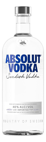 Vodka Absolut Natural Tradicional 1000ml