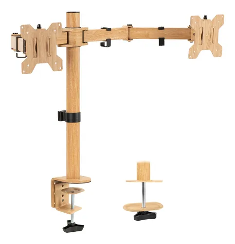 Soporte De Escritorio Para Doble Monitor Vivo Stand-v002-wd