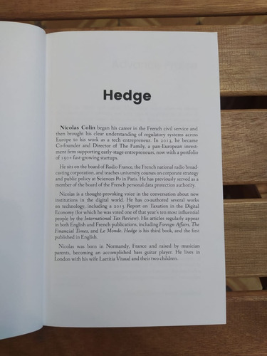 Hedge. Nicolas Colin (Usado)