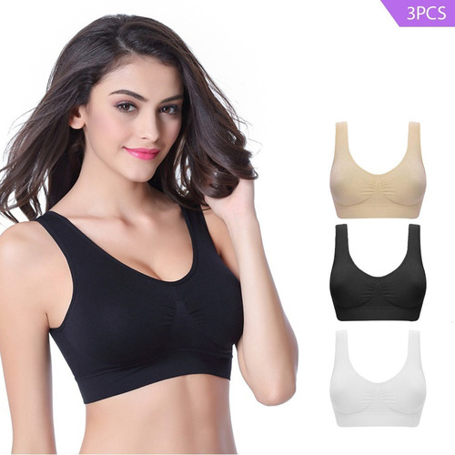 Sujetador Deportivo Push Up Bralette Sostén Deportivo 3 Pie