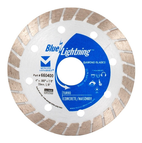 Disco De Diamante Mercer Turbo Blue Lightning 660400 4 PuLG.