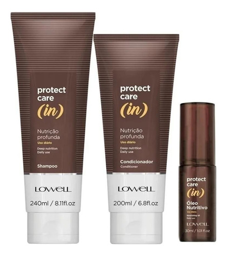  Kit Protect Care In Sh 240ml + Cond 200ml + Óleo Lowell