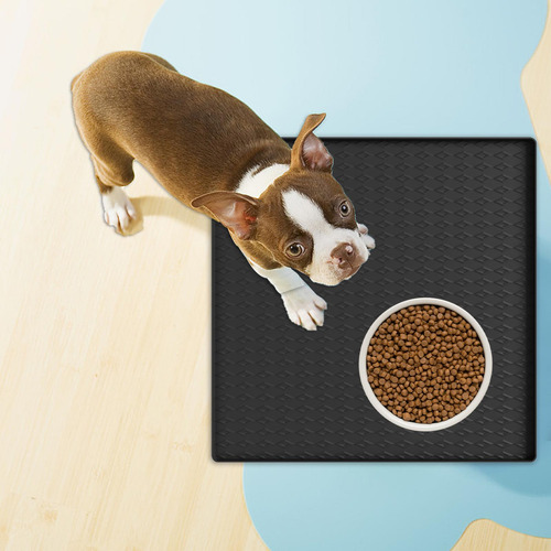Mantel Individual Para Mascotas, Tapete Para Comida De Negro