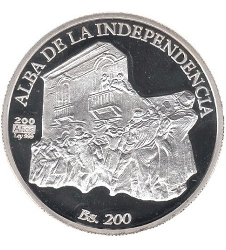 Venezuela, 200 Bs Fuertes, 2010, Au/unc. Alba Independencia