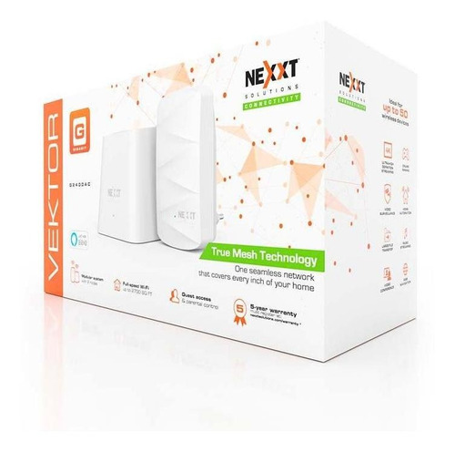 Imagen 4 de 5 de Sistema Wifi Mesh Nexxt Vektor G2400ac/2nodos/823m2/50conec.