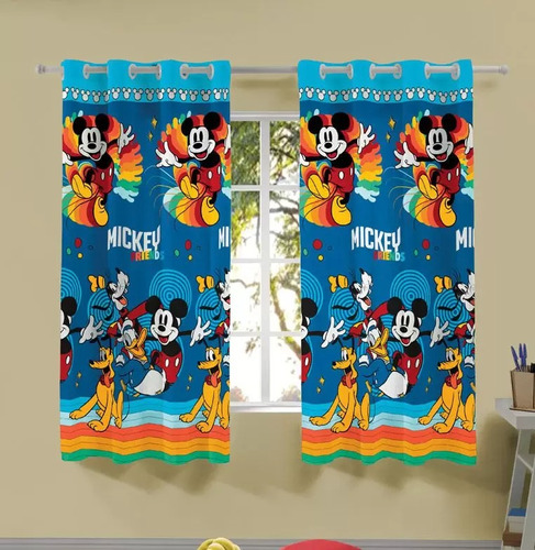 Cortina Infantil Estampada Mickey 3,00x1,80m Lepper