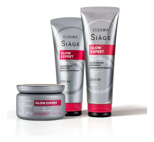 Siàge Glow Expert: Shampoo + Condicionador + Máscara Eudora