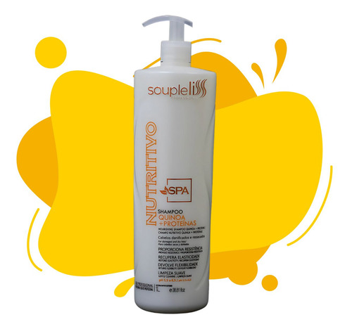 Shampoo Spa Nutritivo Soupleliss Para Cabelos Secos 1000ml