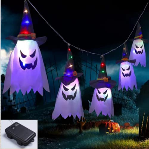 Luces De Sombrero De Fantasma De Halloween Decoraciones...