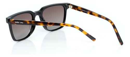 Óculos De Sol Masculino Quadrado Casual Acetato Polarizado Cor Preto/tartaruga Armação Solar Shield Wall Proteção UV400