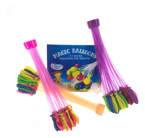 Imagen 1 de 8 de Globos Para Agua 111pzs Magic Balloons Llenado En 60seg