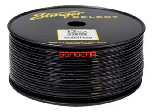 Cable De Subwoofer 12ga Stinger Select SSVLS122B Negro X Metro