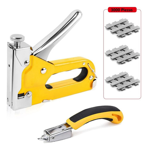 Engrapadora Tipo Pistola For Tapiceria Con 3000 Grapas T
