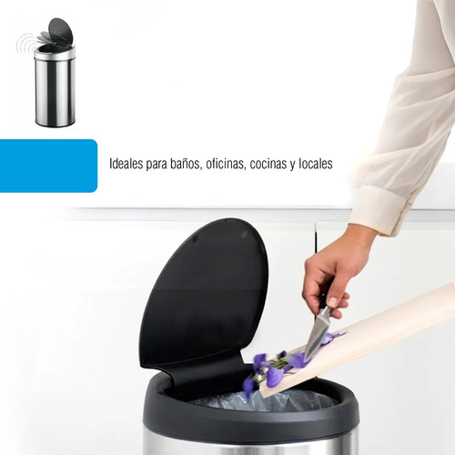 Imagen 4 de 8 de Cesto De Residuos Mio Sensor Automático 40lts Tbm40l