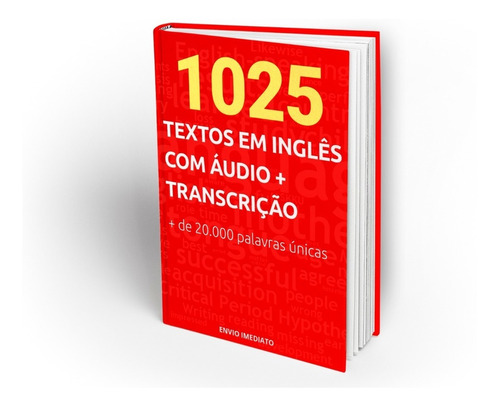 1025 Textos Em Inglês Com Áudio E Transcrição + Brinde | Parcelamento sem  juros