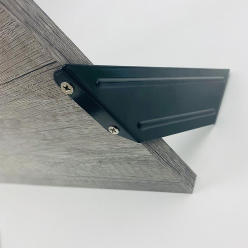 Imagen 10 de 10 de 2 Repisas Con Ménsulas Minimalistas Madera Melamina 80x30 Cm