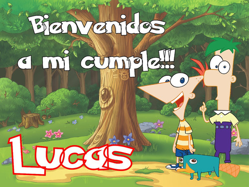 Phineas Y Ferb Kit Cumple Candybar Stickers 