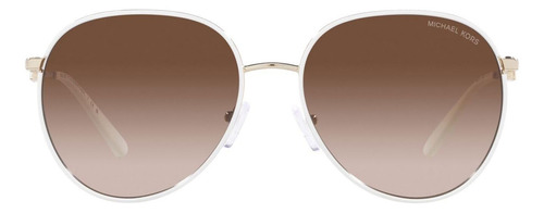 Lentes De Sol Empire Light Gold Michael Kors Mk1128j123313 Color Dorado Varilla Dorado Armazón Dorado