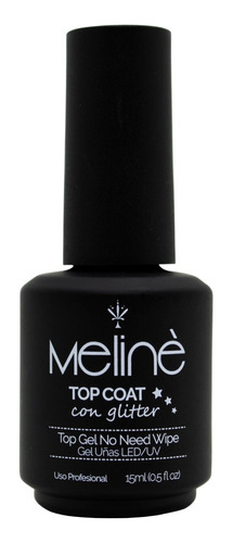 Meliné Esmalte Semipermanente Top Coat Glitter Gel On-off