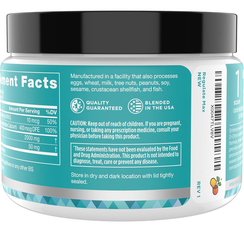 Myo + Dchiro Inositol 40:1 4000mg +folato 400mcg Fertilidad Insipido