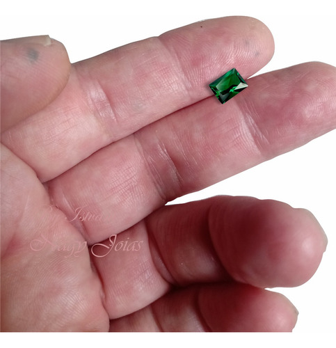Graciosíssimo Baguete De Esmeralda Limpa 6x8mm / 1,4cts
