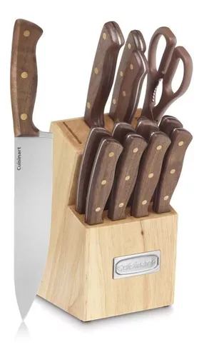 Juego de cuchillos de cocina con bloque, 14 piezas, acero inoxidable,  juegos culinarios completos, chef gourmet, maridaje, cocina, cuchillos de  carne